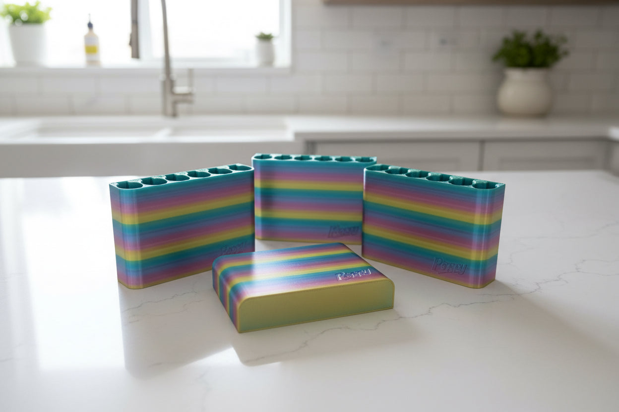 6 slot pen holder for fridge *Includes Velcro*