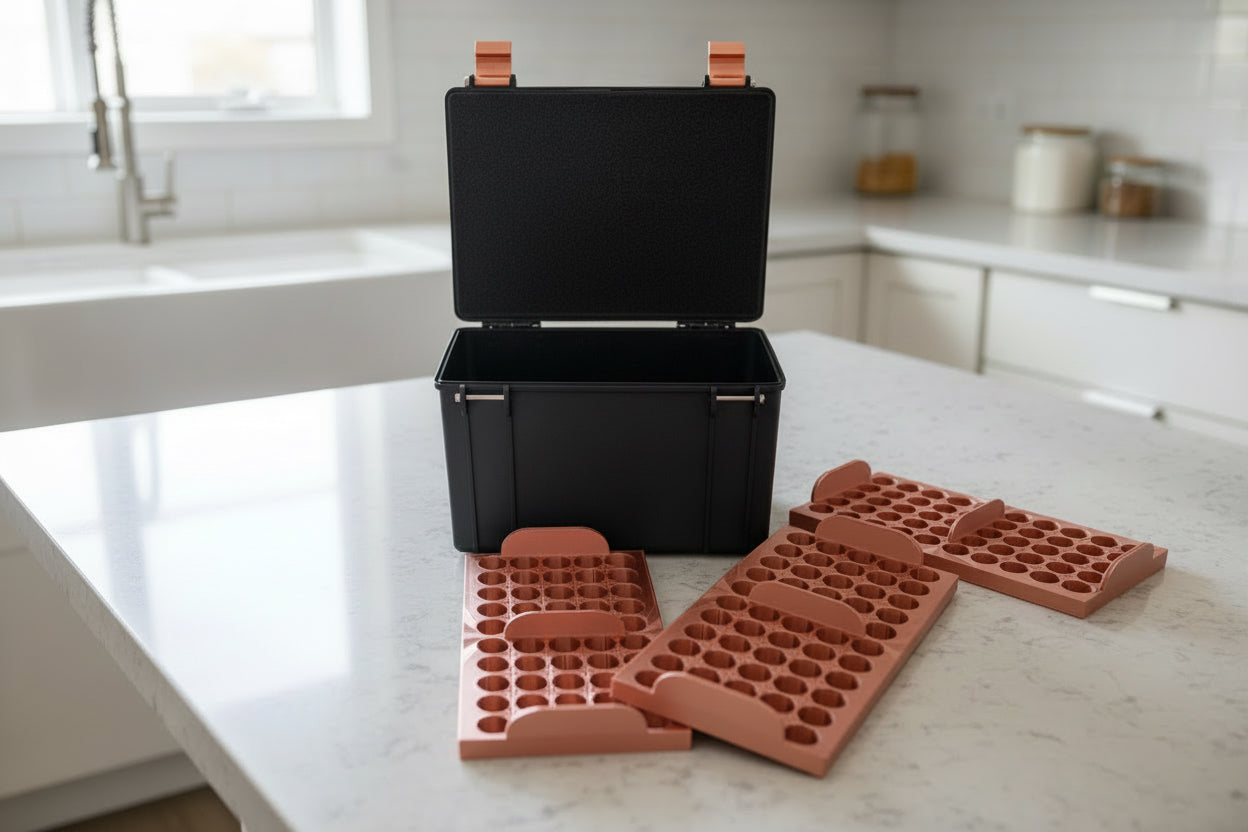 150 3ml vial case 10x5 (3) inserts