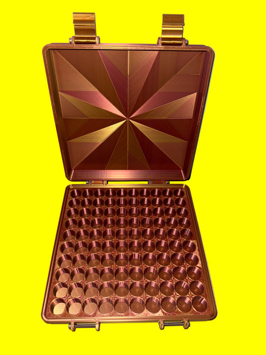 10x10 3ml vial case  **HINGE DAMAGE**