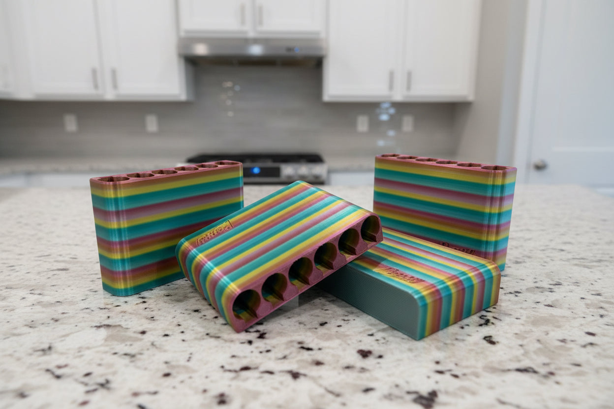 6 slot pen holder for fridge *Includes Velcro*