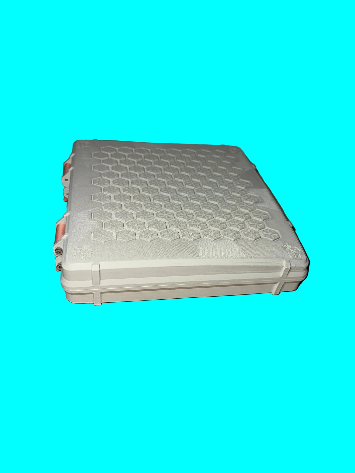 10x10 3ml vial case  **FAULTY PRINT QUALITY/ HINGE DAMAGE**