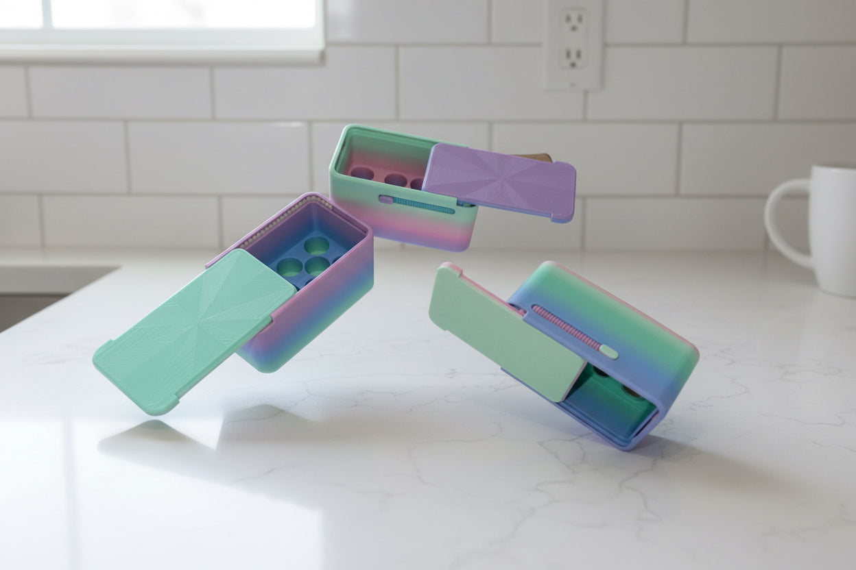 10 slot 3ml vial case with locking mechanism